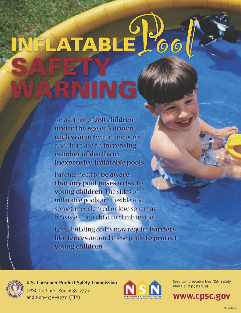 Inflatable pool safety guidelines for children of different age groups