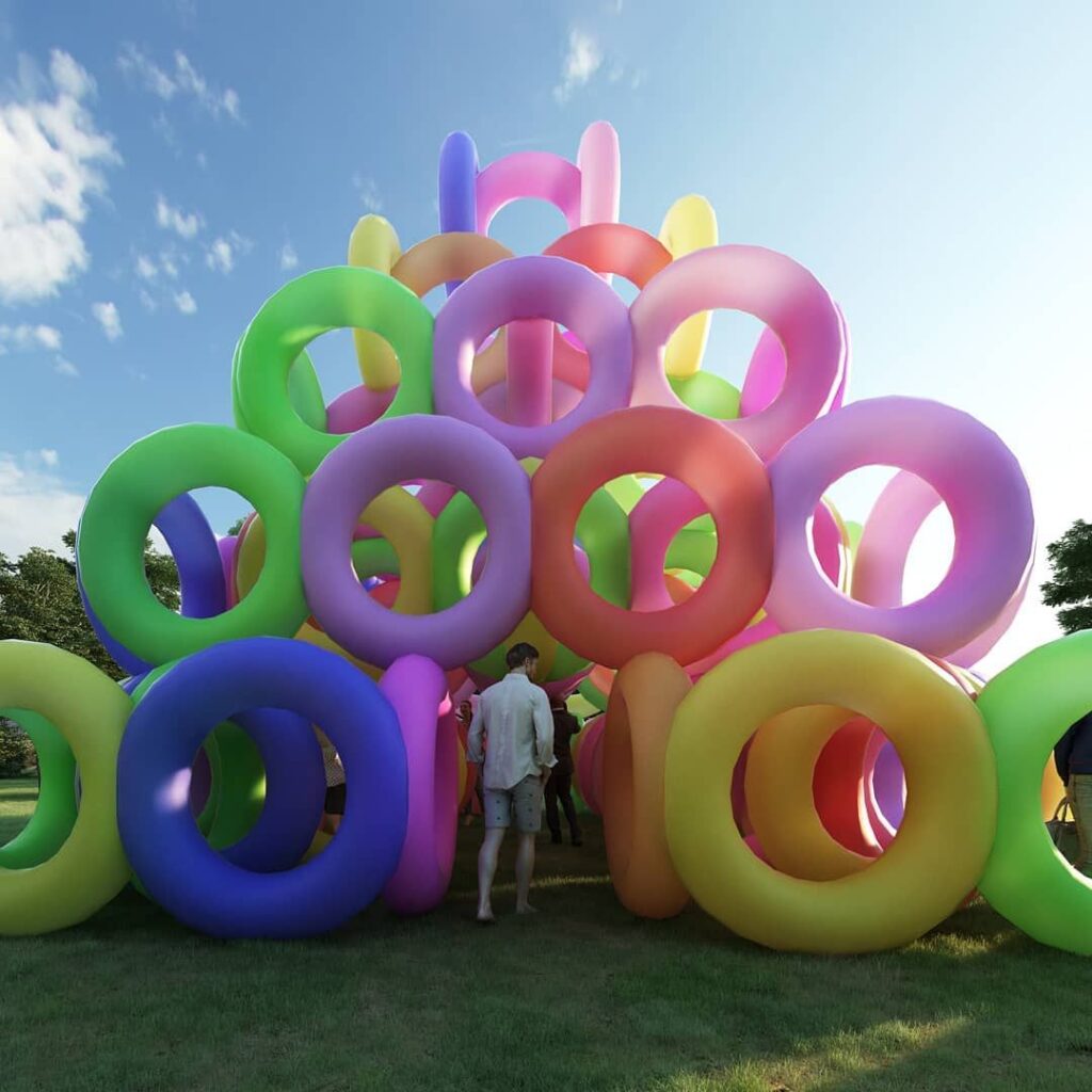 Inflatable Pools as a Form of Art Installations